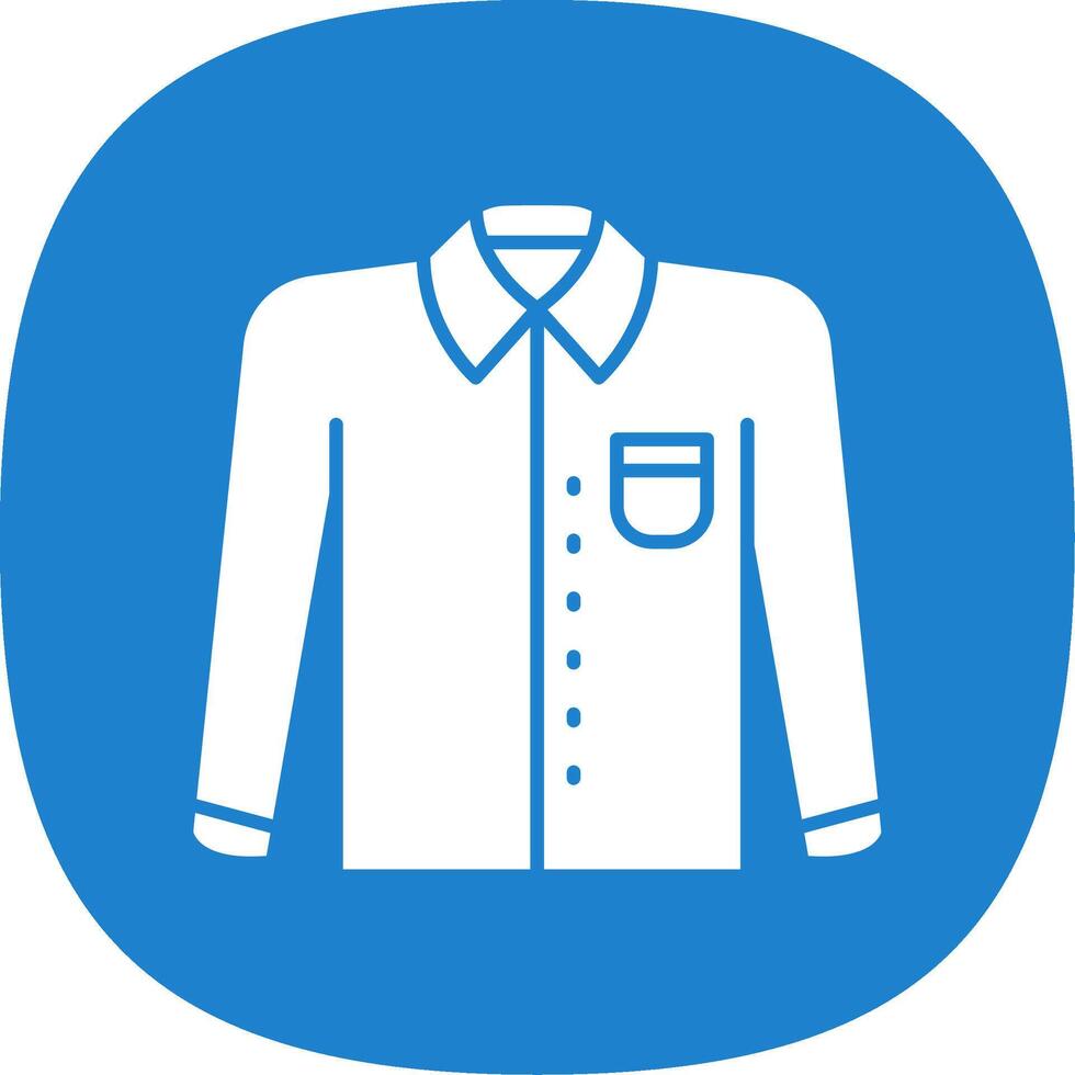 Formal shirt Glyph Curve Icon vector