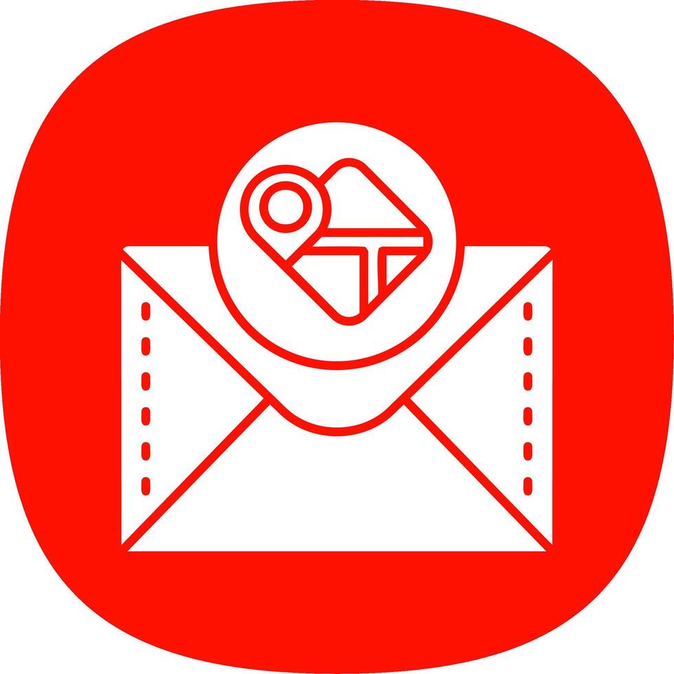 Location pin Glyph Curve Icon vector