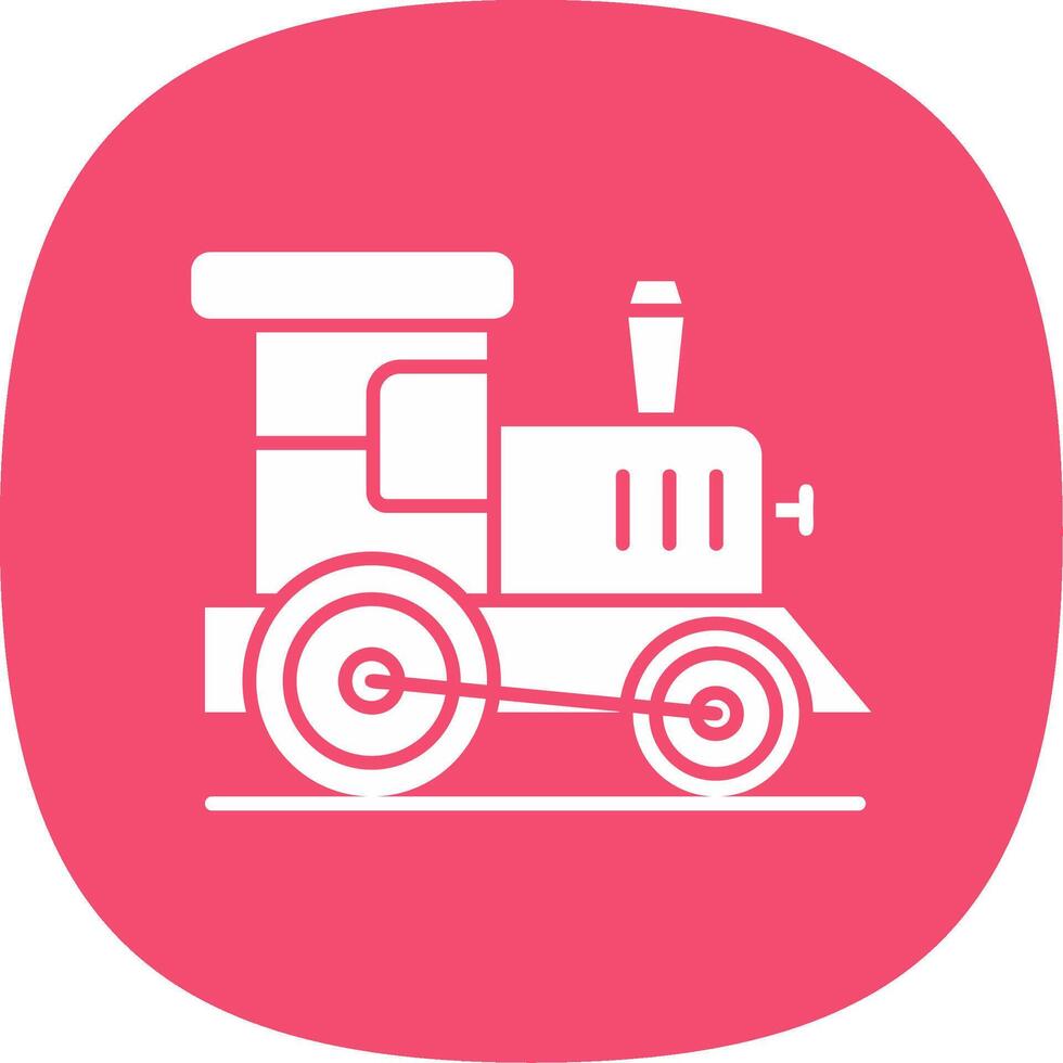 Toy train Glyph Curve Icon vector