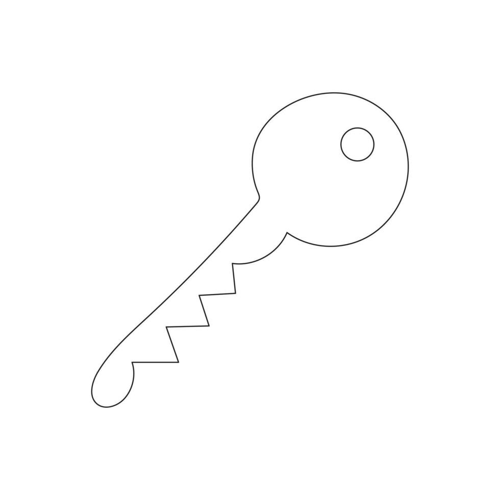 Simple keys and locks related vector line art
