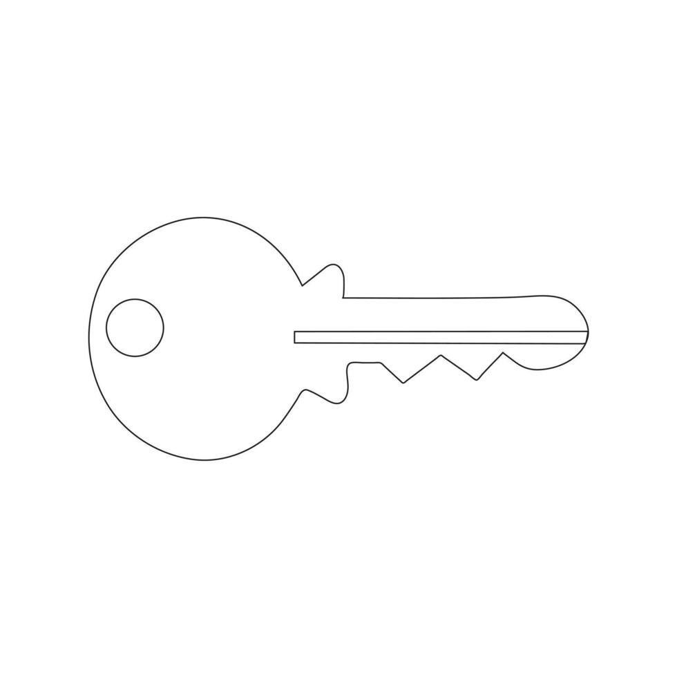 Simple keys and locks related vector line art