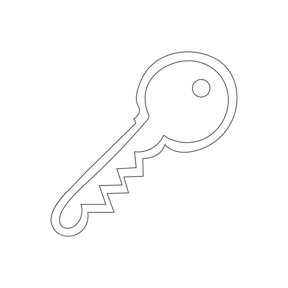 Simple keys and locks related vector line art