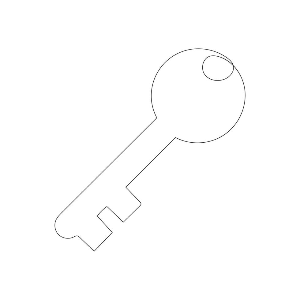 Simple keys and locks related vector line art