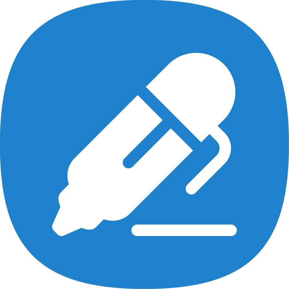 Pen 2 Glyph Curve Icon vector