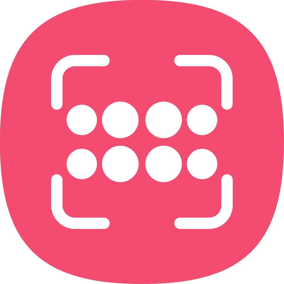 Reorder dots horizontal Glyph Curve Icon vector