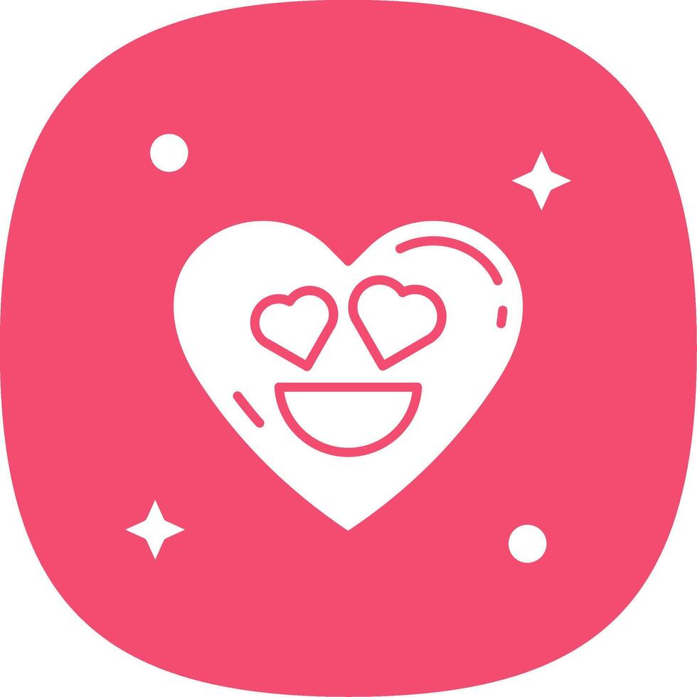 In love Glyph Curve Icon vector