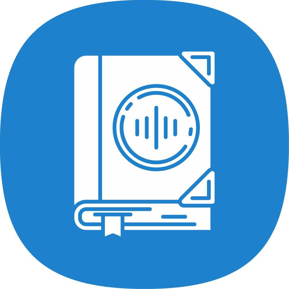 Audio book Glyph Curve Icon vector