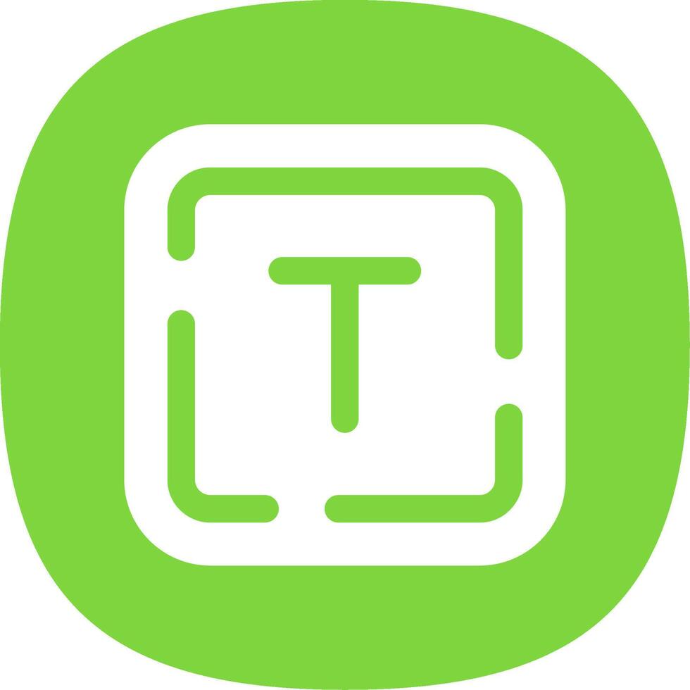Letter t Glyph Curve Icon vector