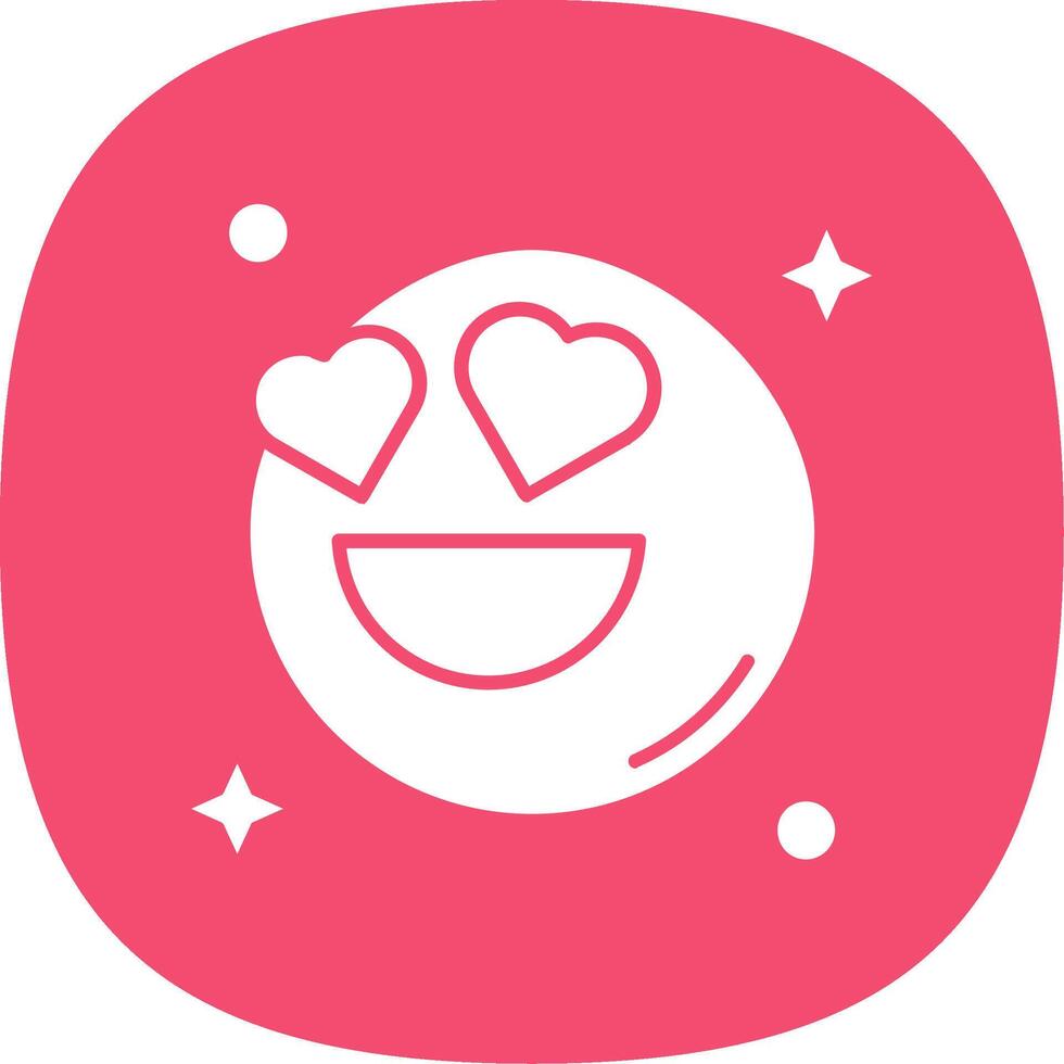 In love Glyph Curve Icon vector