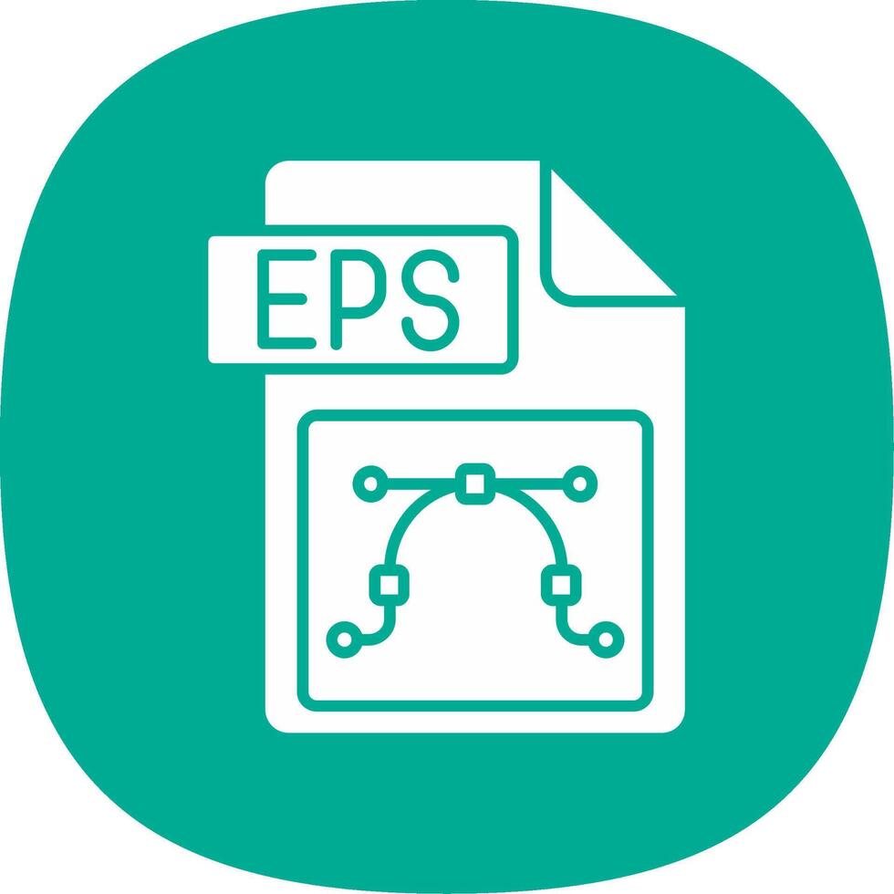 Eps file format Glyph Curve Icon vector