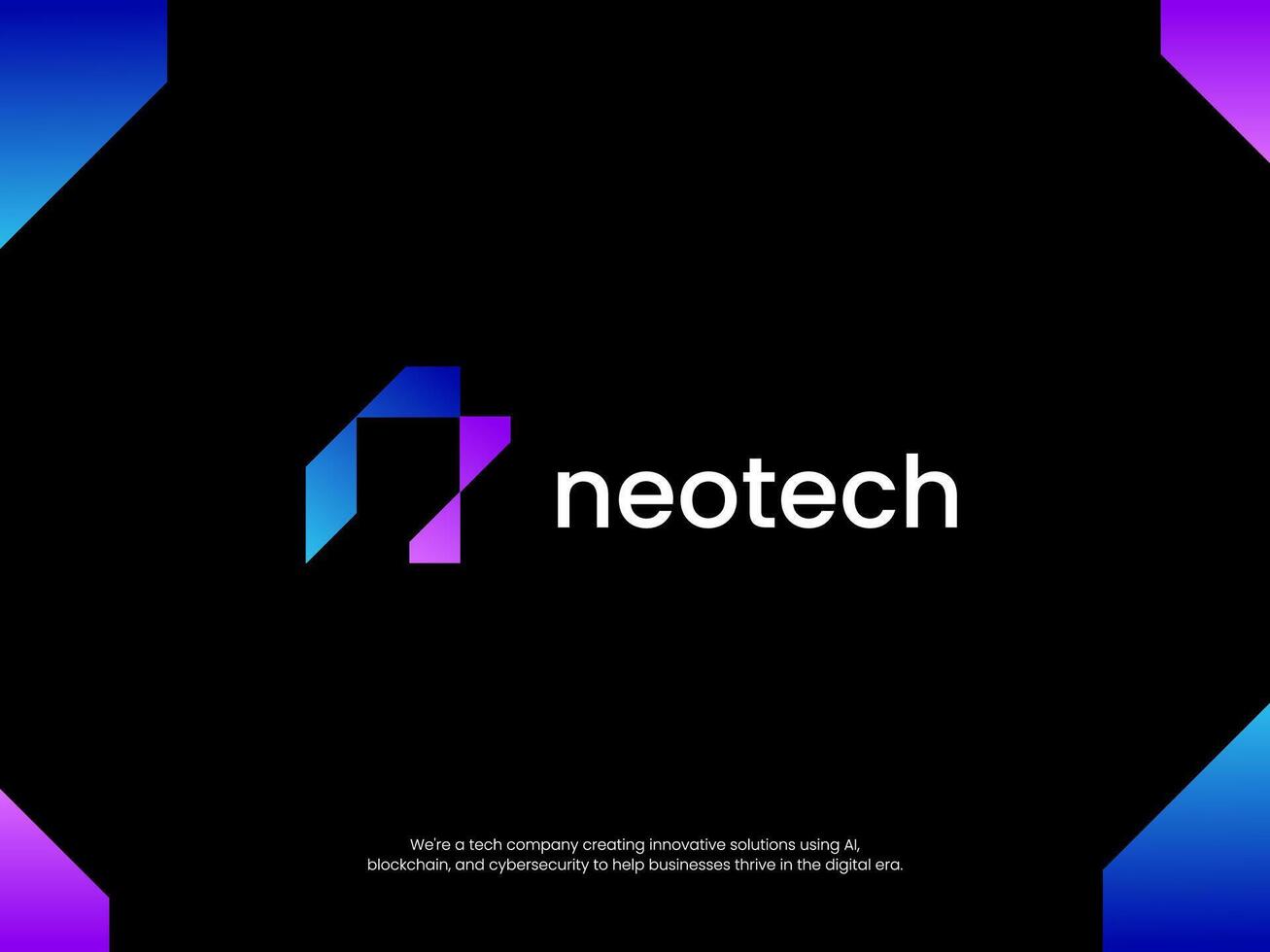 initial Letter N Tech Logo Template vector