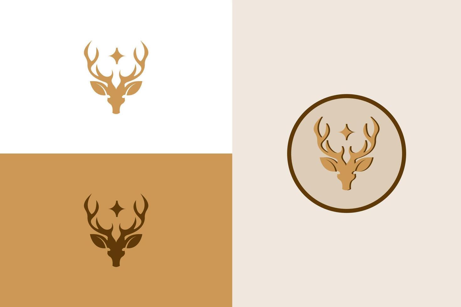 ciervo logo icono diseños vector