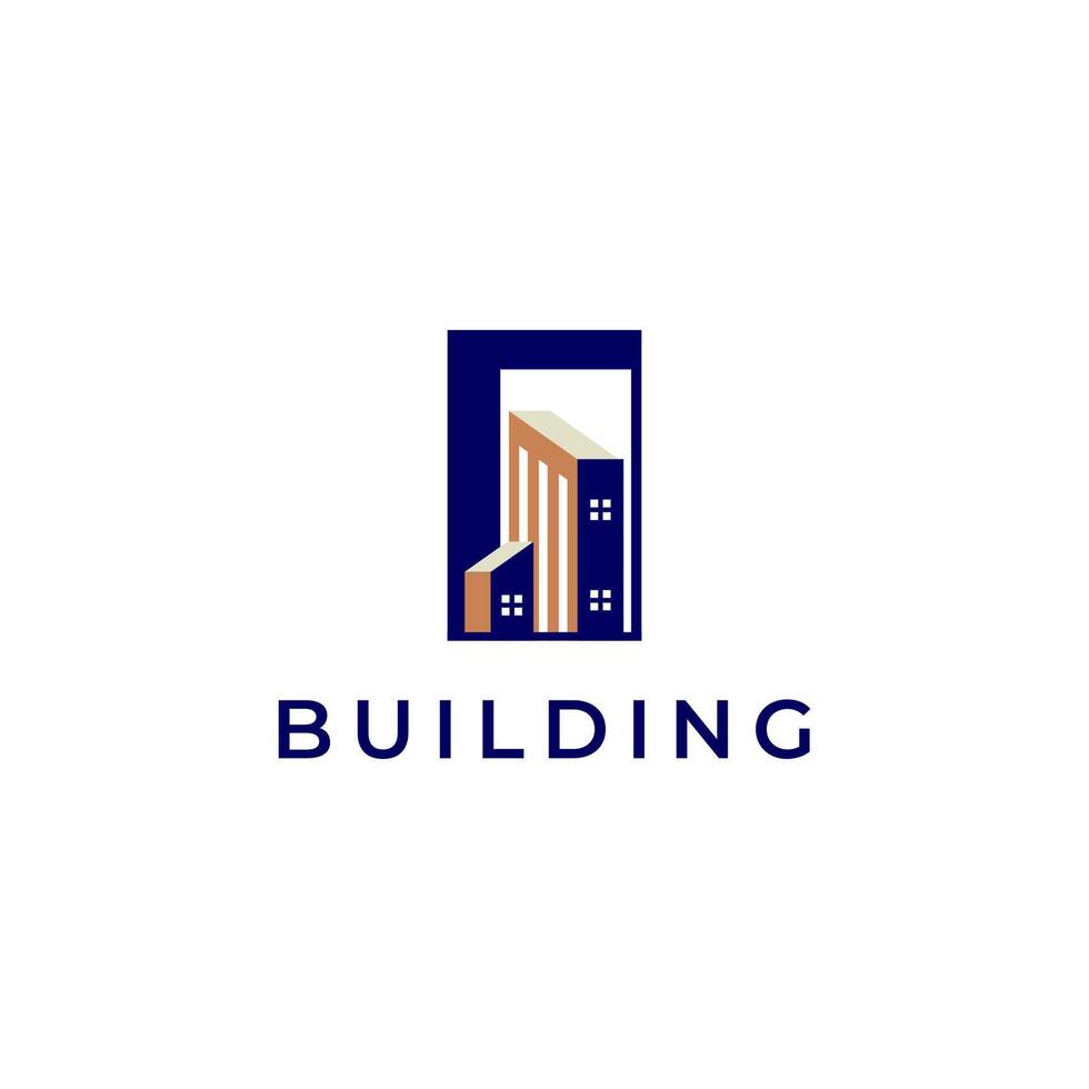 logotipo de construcción para empresa de construcción, impresión con vector premium de concepto moderno