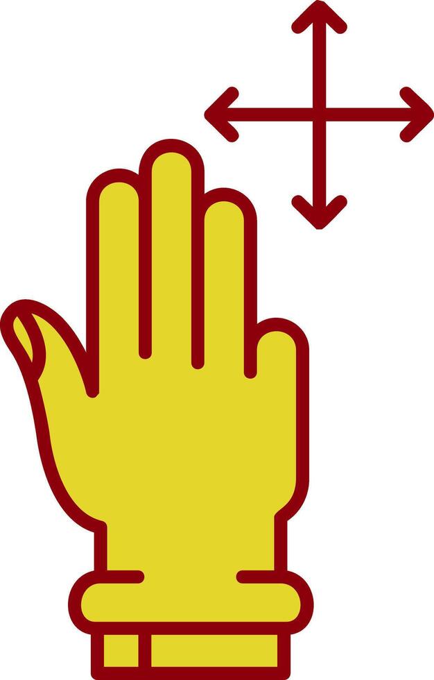 Three Fingers Move Vintage Icon vector