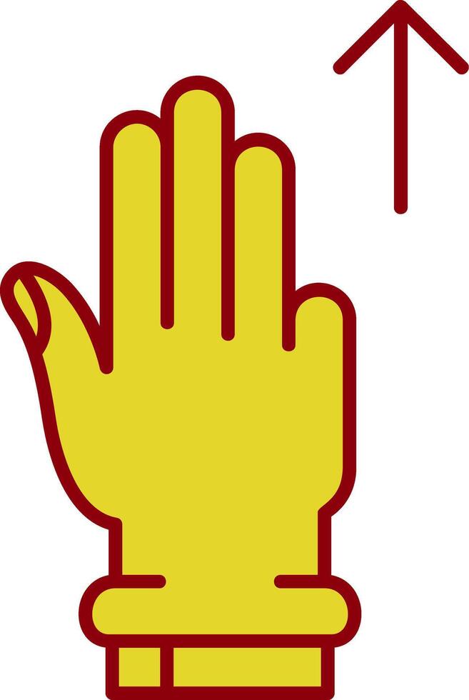 Three Fingers Up Vintage Icon vector