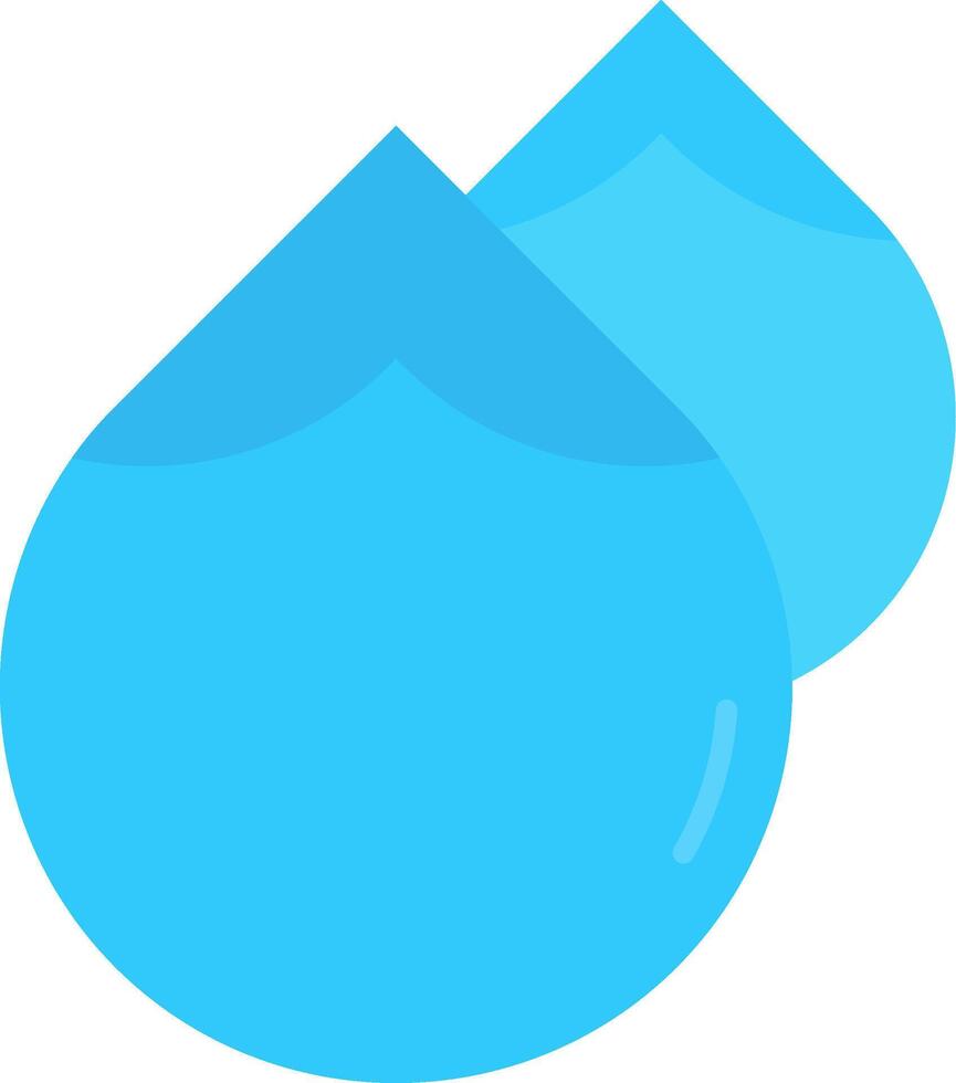 agua gotas plano ligero icono vector