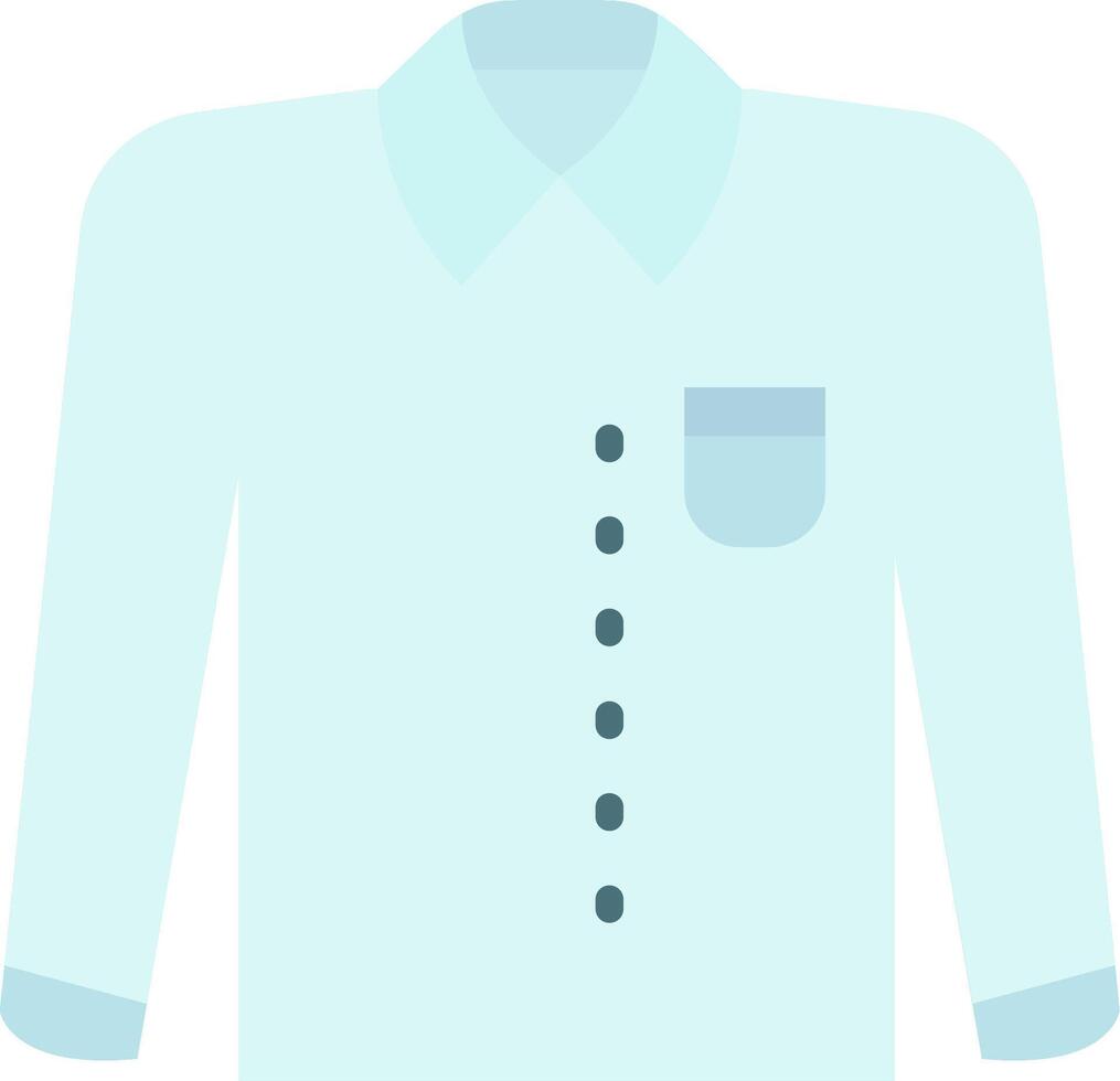 formal camisa plano ligero icono vector