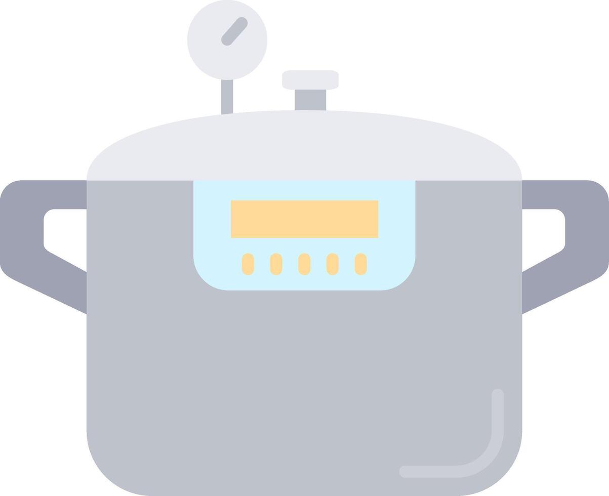 Pressure cooker Flat Light Icon vector