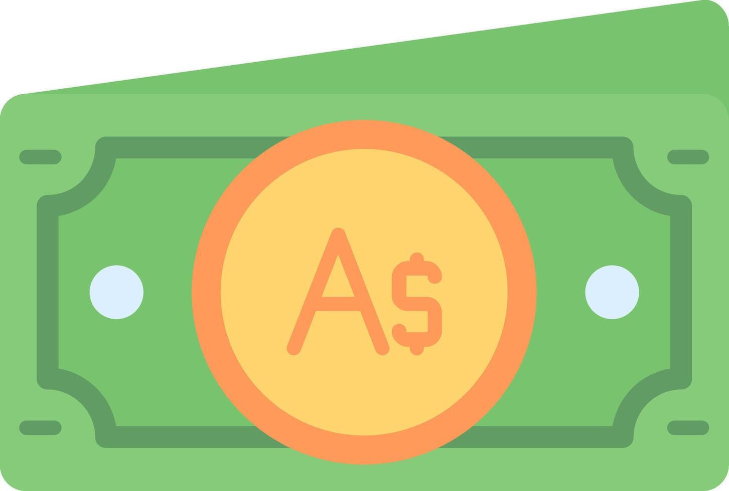 Australian dollar Flat Light Icon vector