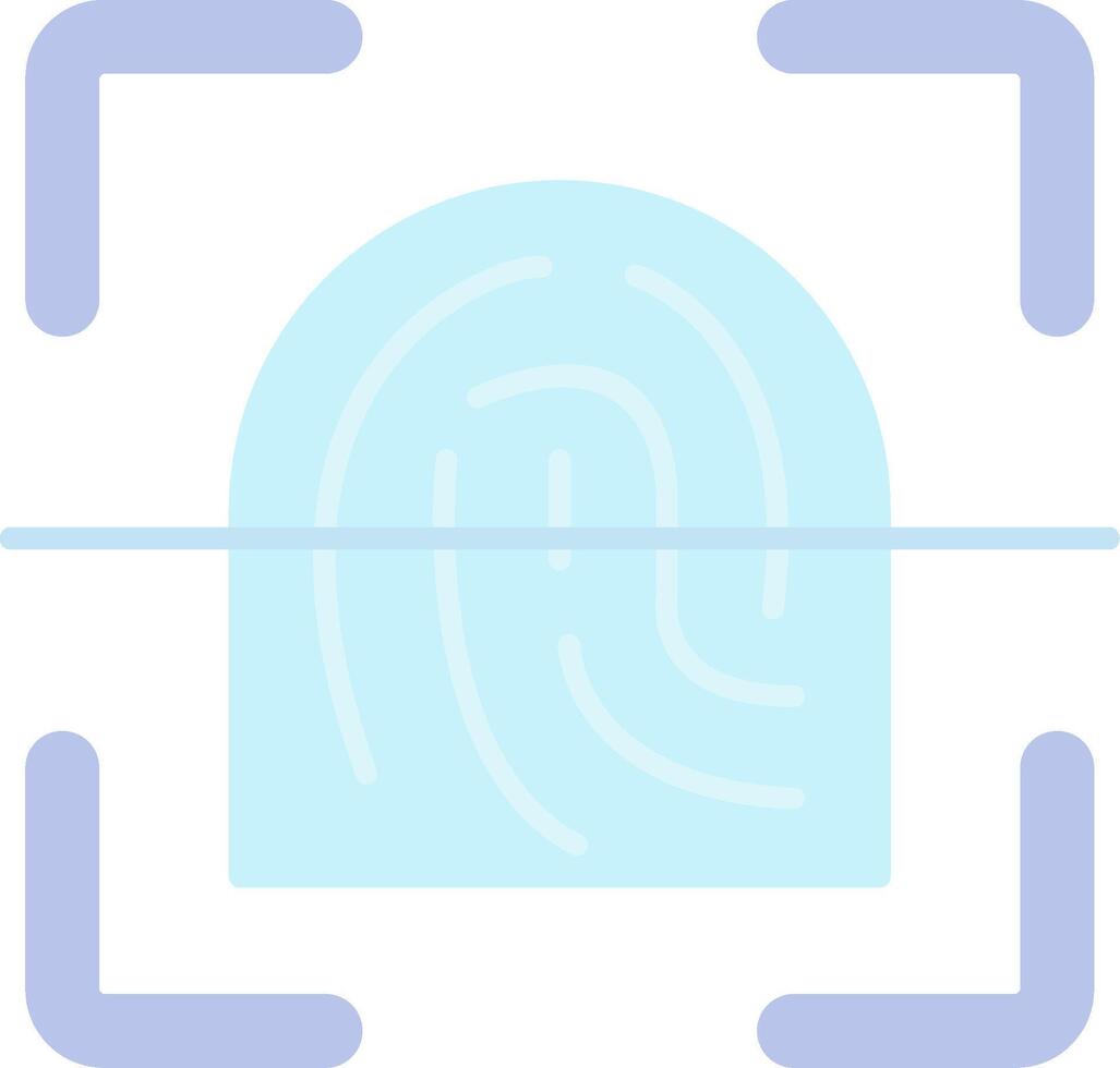 Finger print Flat Light Icon vector