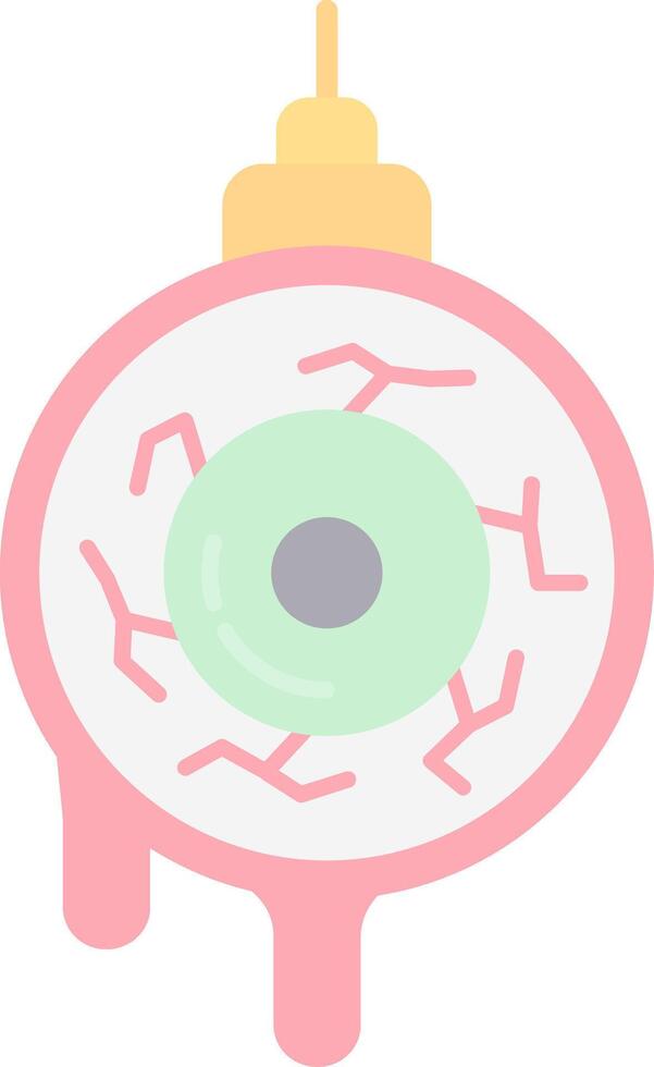 ojo pelota plano ligero icono vector