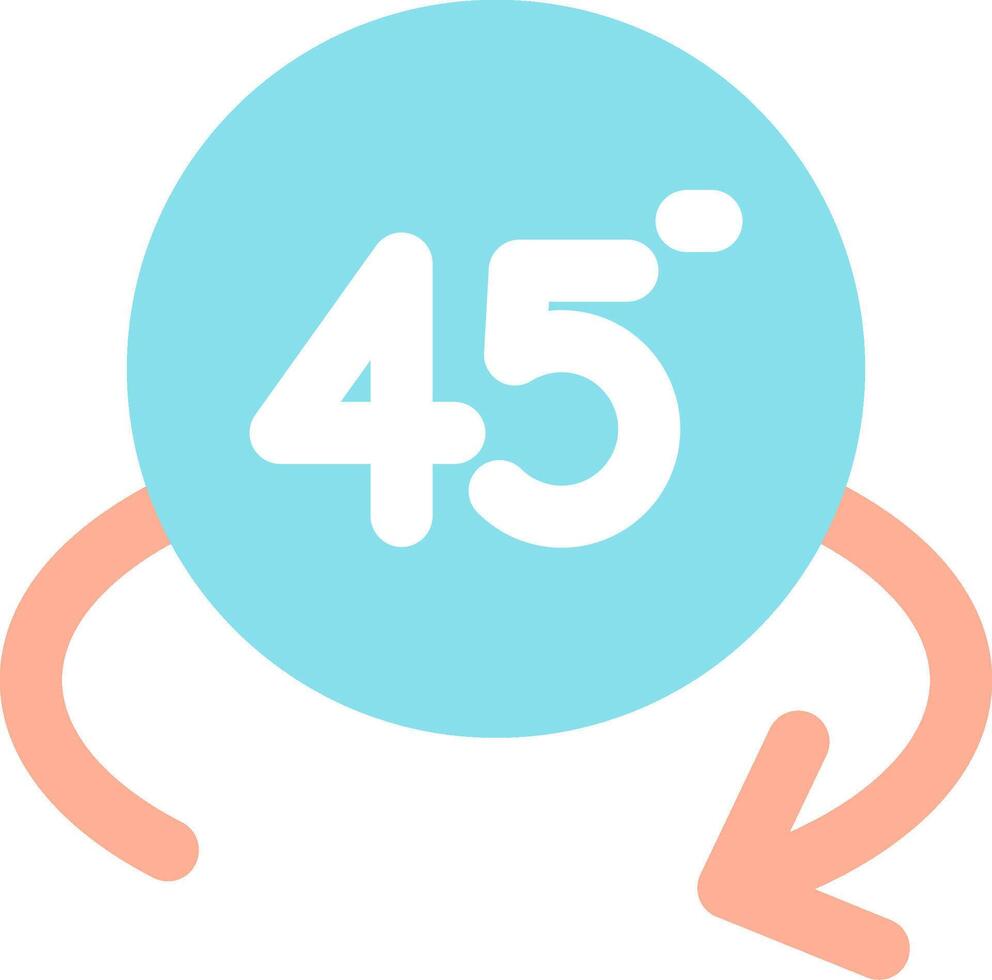 Rotate angle 45 Flat Light Icon vector