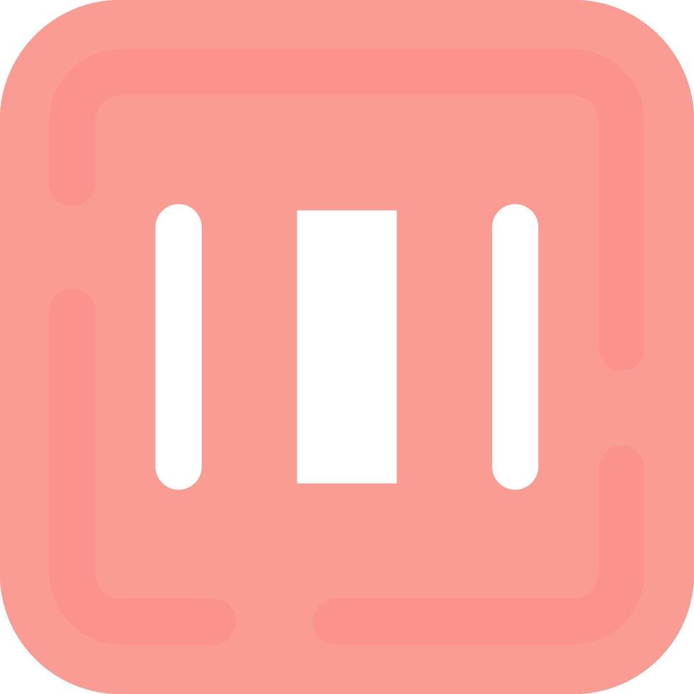 Center alignment Flat Light Icon vector