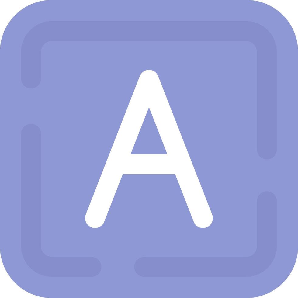 Letter a Flat Light Icon vector