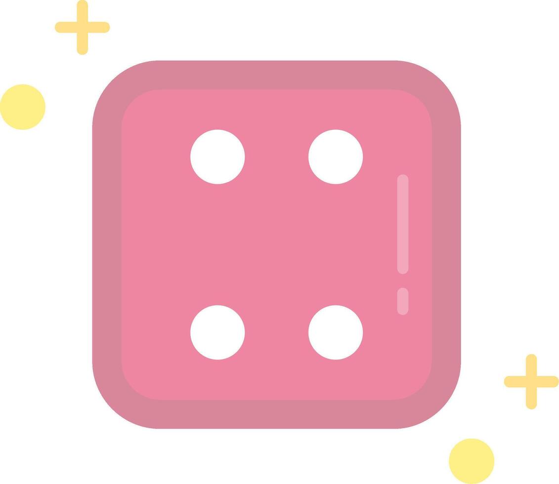 Dice four Flat Light Icon vector