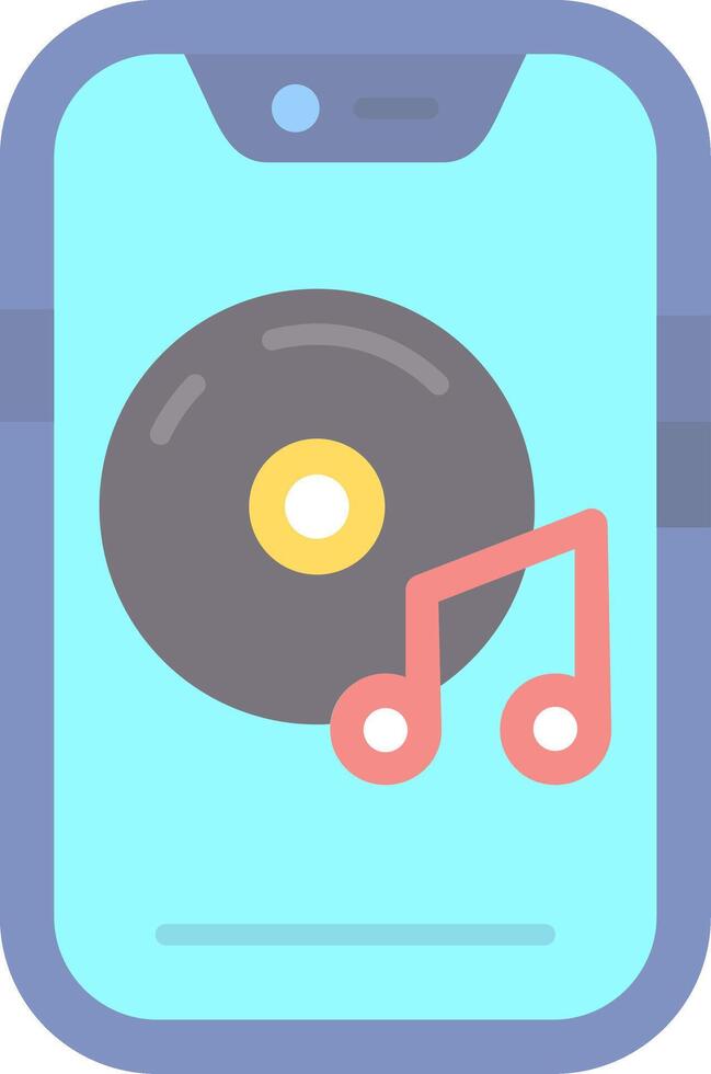 Music player Flat Light Icon vector