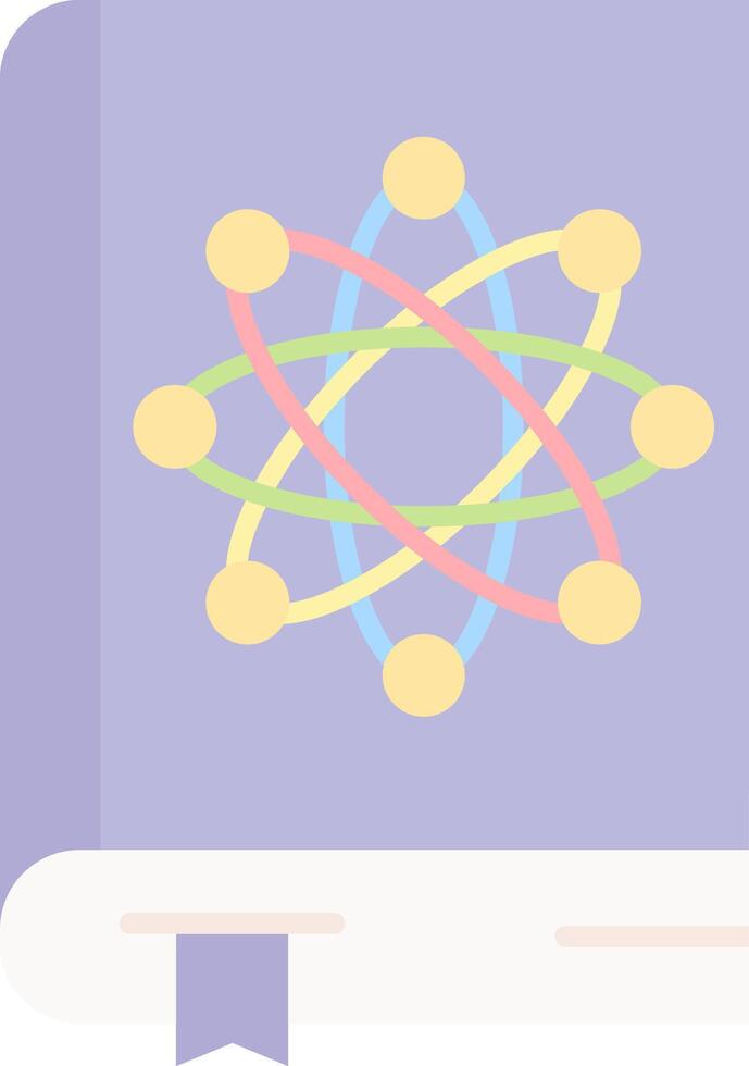 Physics book Flat Light Icon vector