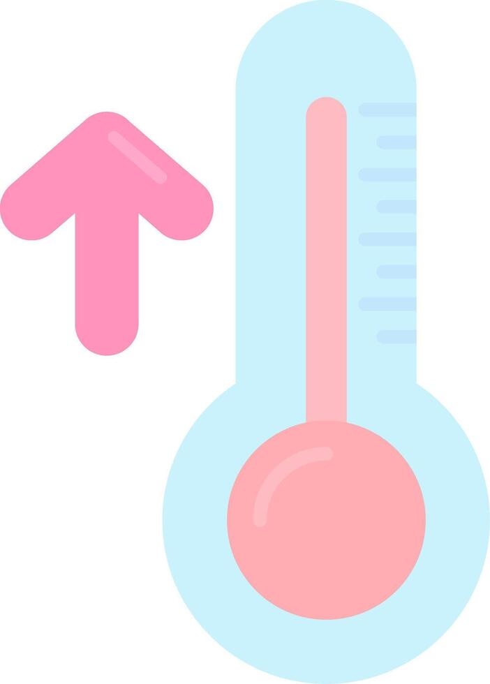 High temperature Flat Light Icon vector