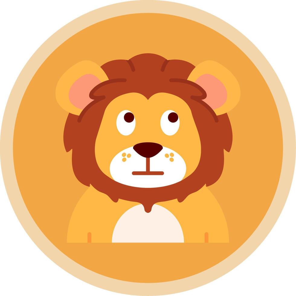 Rolling eyes Flat Multi Circle Icon vector