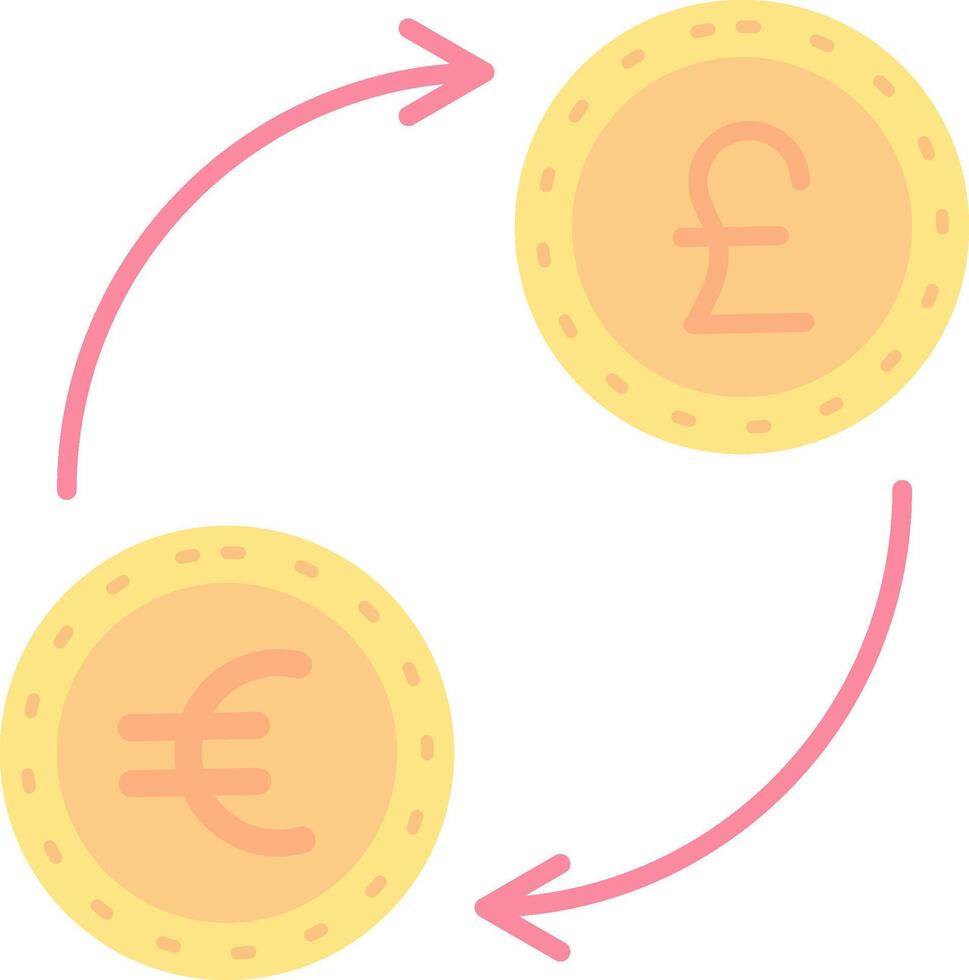 Currency exchange Flat Light Icon vector