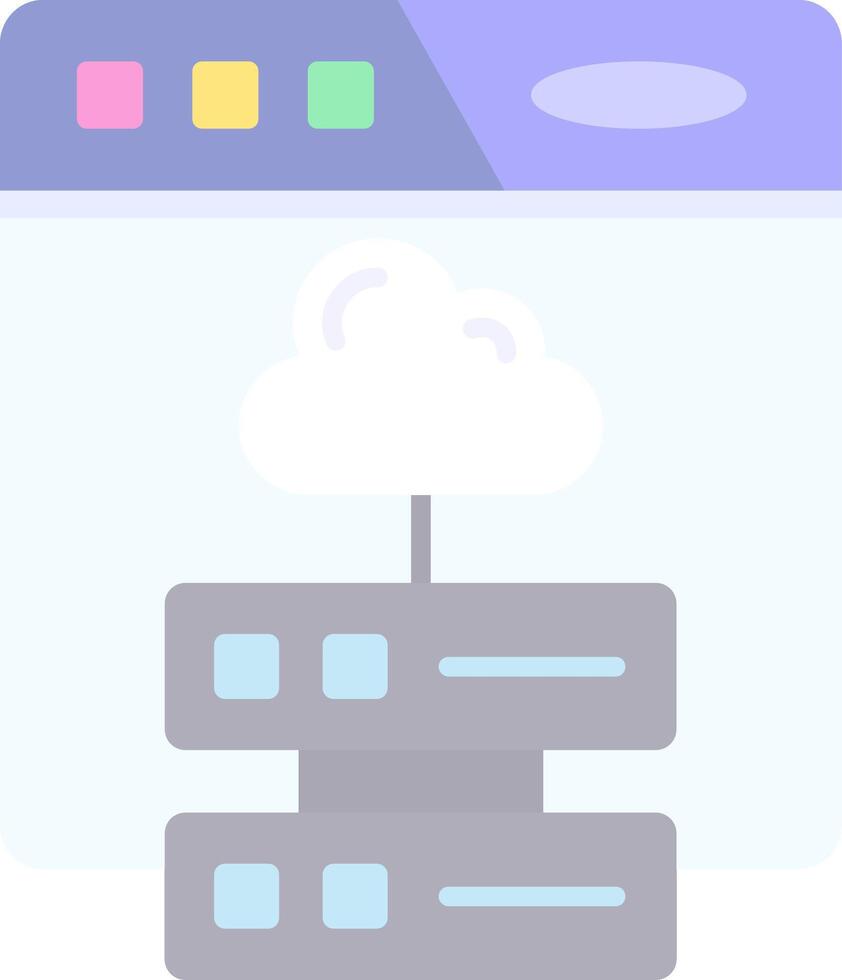 Cloud storage Flat Light Icon vector