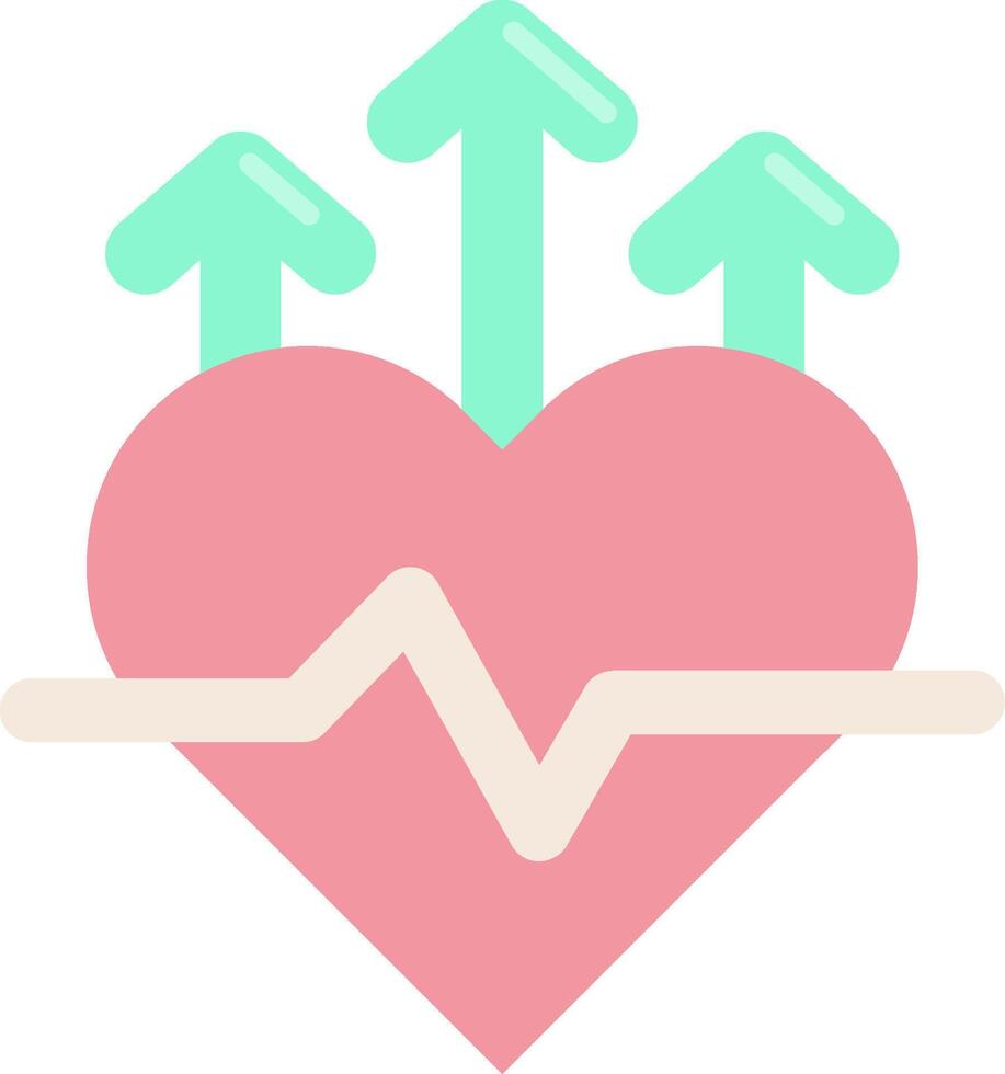 Heart rate Flat Light Icon vector