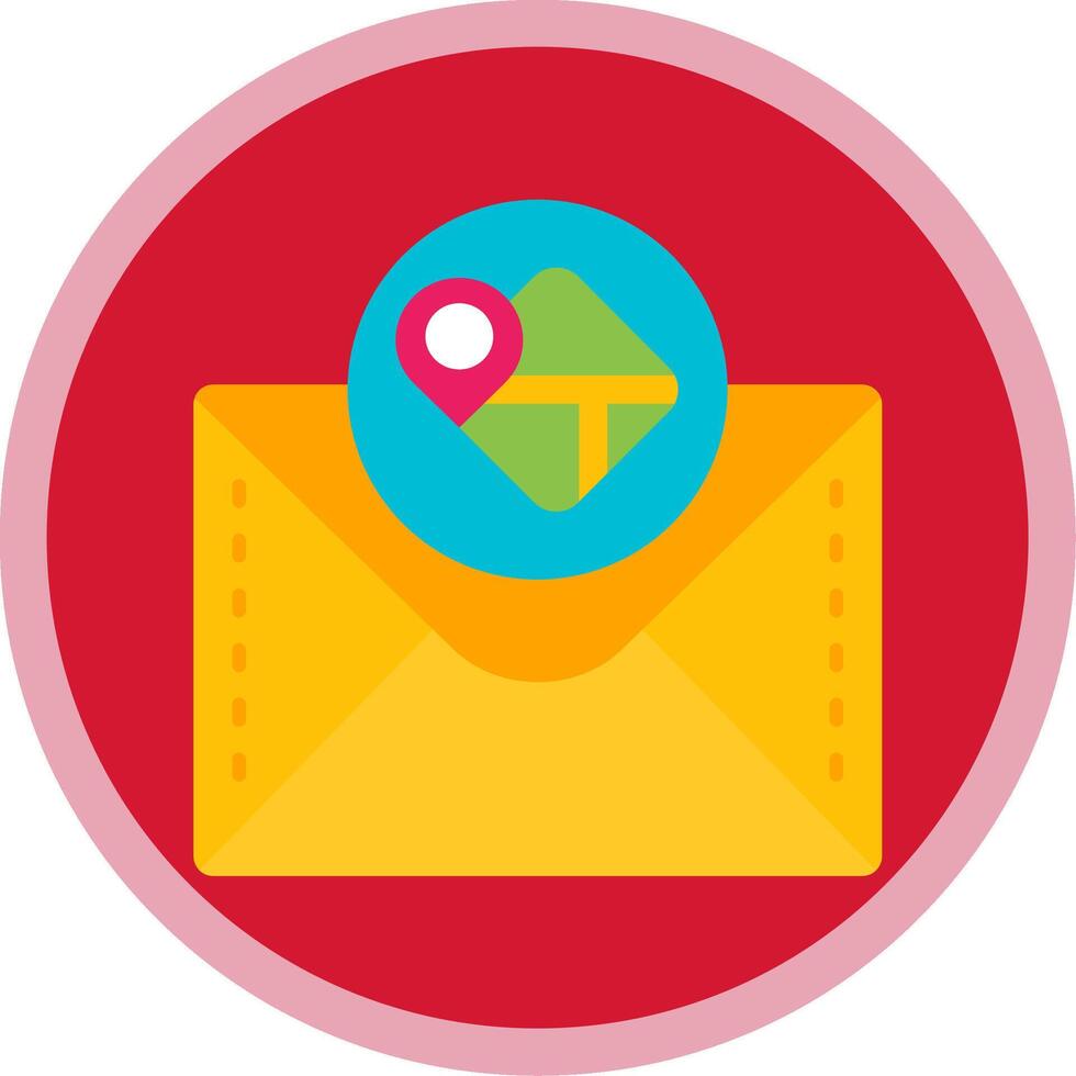 Location pin Flat Multi Circle Icon vector