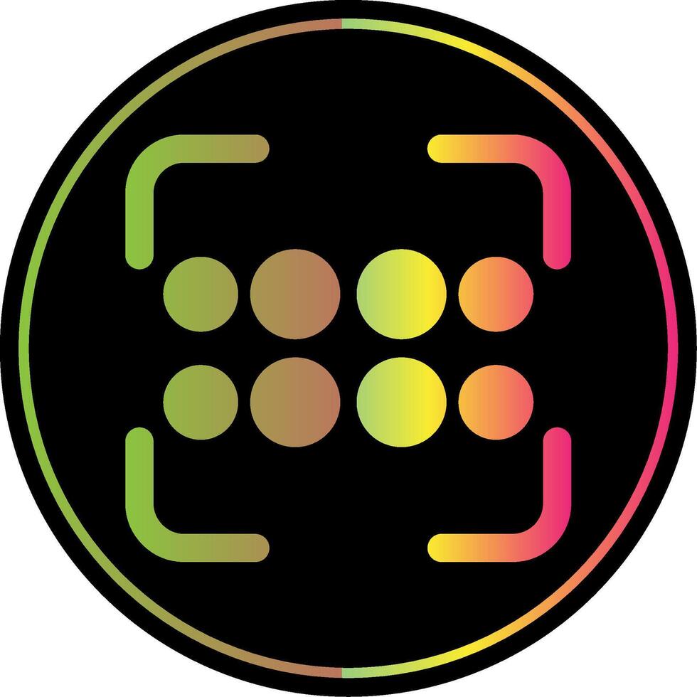 Reorder dots horizontal Glyph Due Color Icon vector