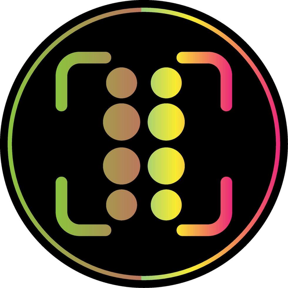Reorder dots vertical Glyph Due Color Icon vector