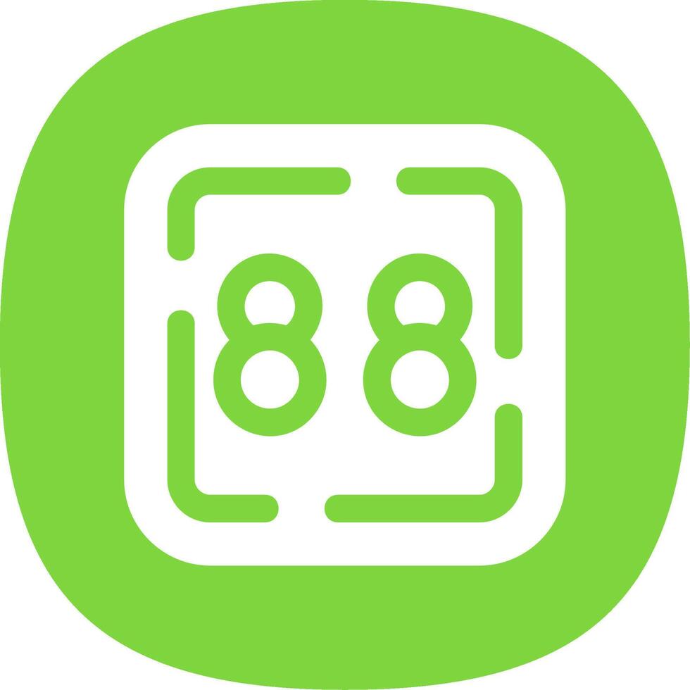 Eighty Eight Glyph Curve Icon vector