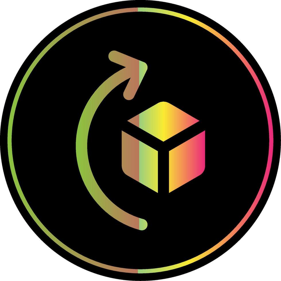 Rotate right Glyph Due Color Icon vector