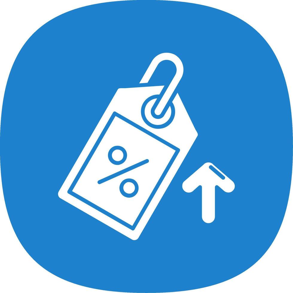 Price tag Glyph Curve Icon vector