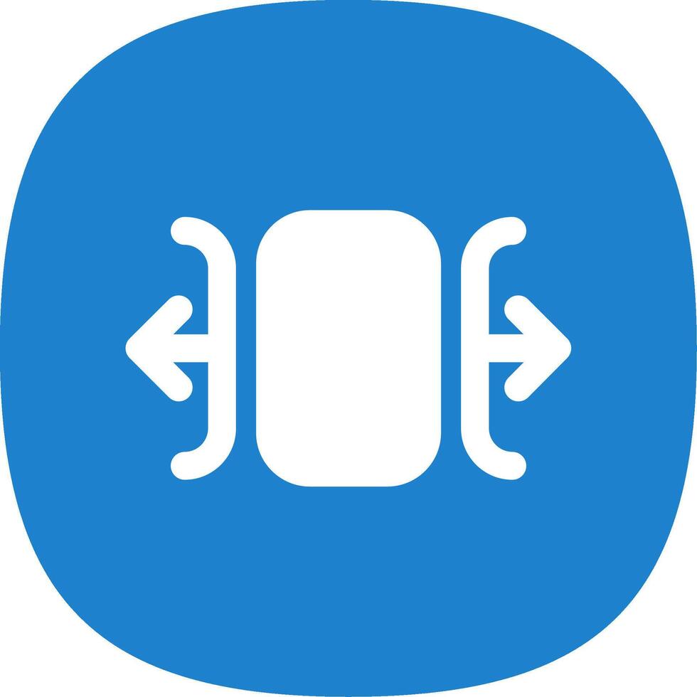 Carousel horizontal Glyph Curve Icon vector