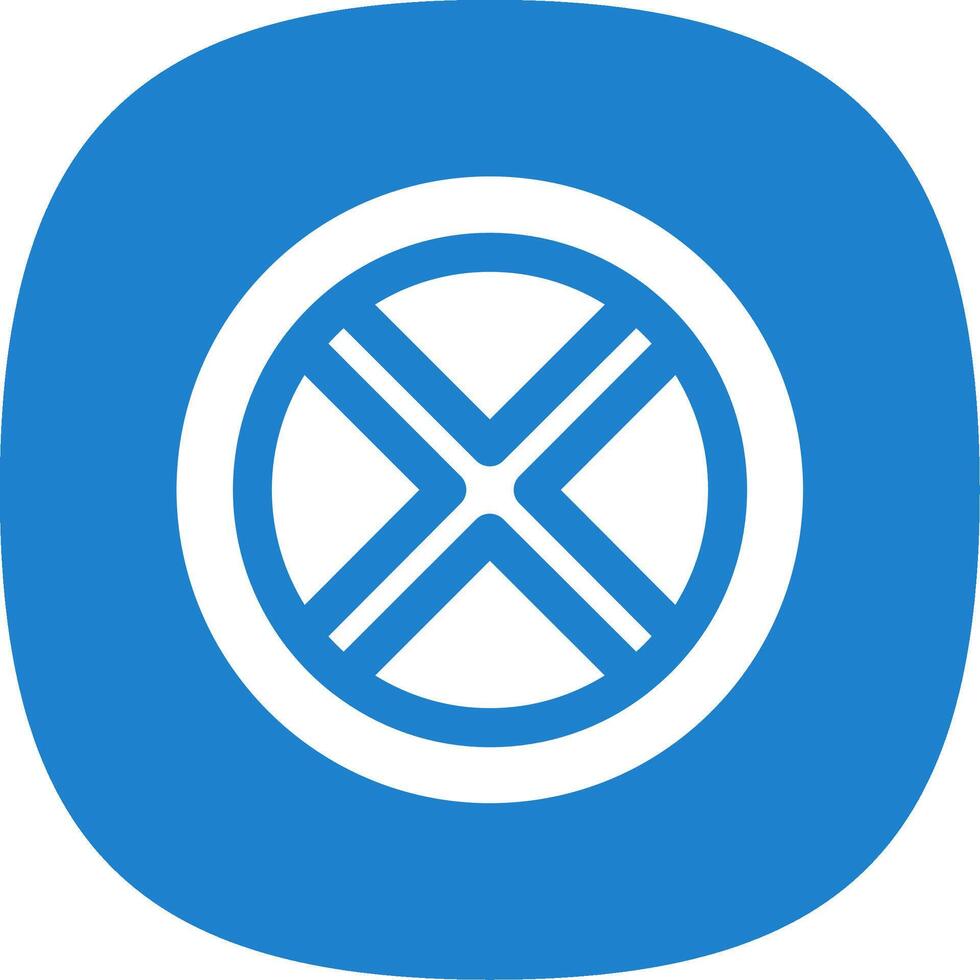 Block 2 Glyph Curve Icon vector