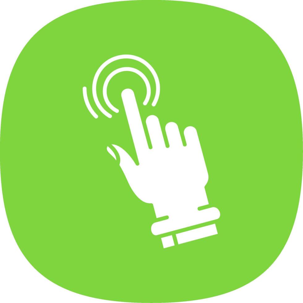 Double Tap Glyph Curve Icon vector