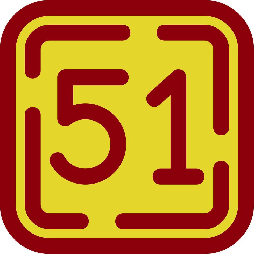 Fifty One Vintage Icon vector