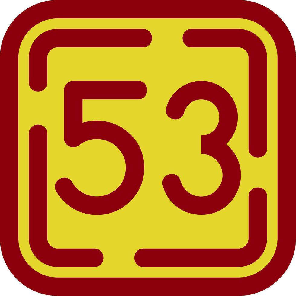 cincuenta Tres Clásico icono vector