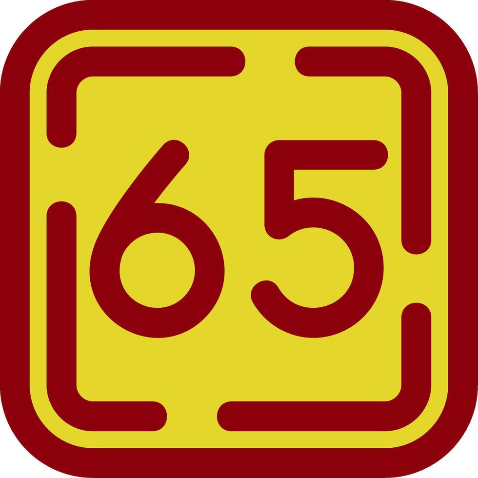 sesenta cinco Clásico icono vector