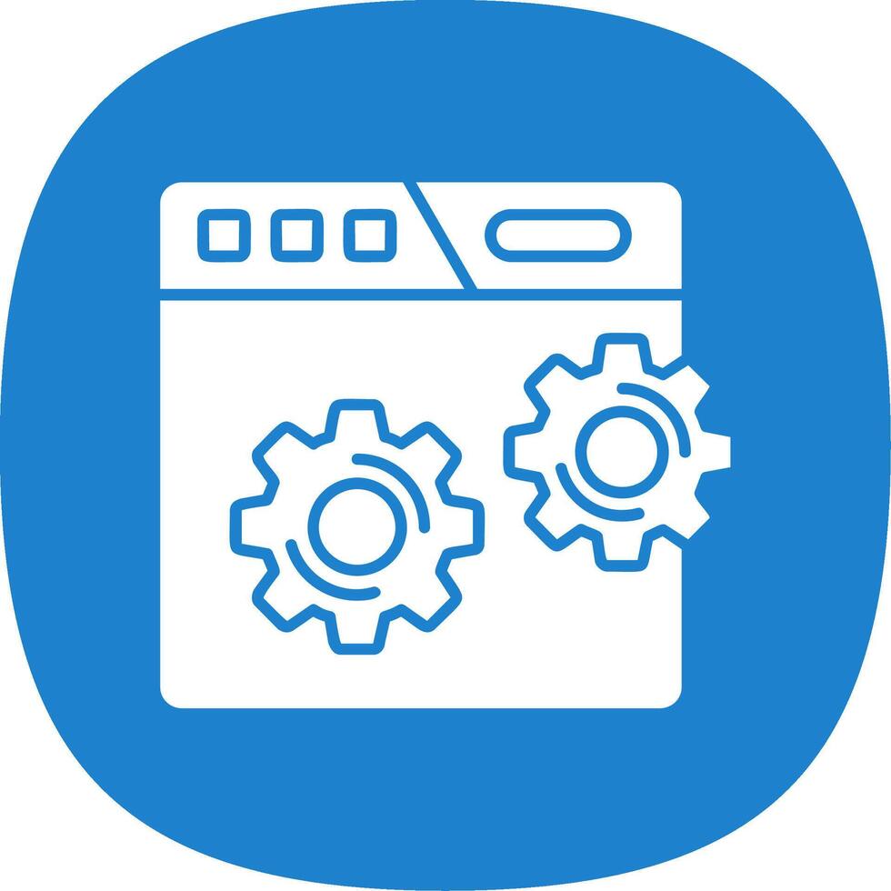 Web setting Glyph Curve Icon vector