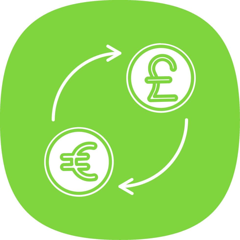 Currency exchange Glyph Curve Icon vector